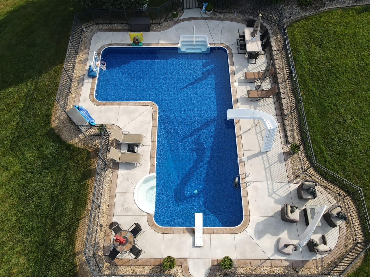 Neglected pool after shot